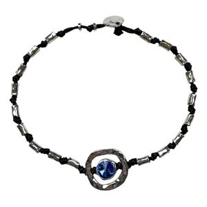 Y2K Silver Chunky Choker Necklace